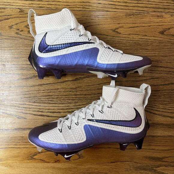 Nike Men\'s 8 Vapor Edge 360 UT White Purple Football Cleats Black NEW main image 5